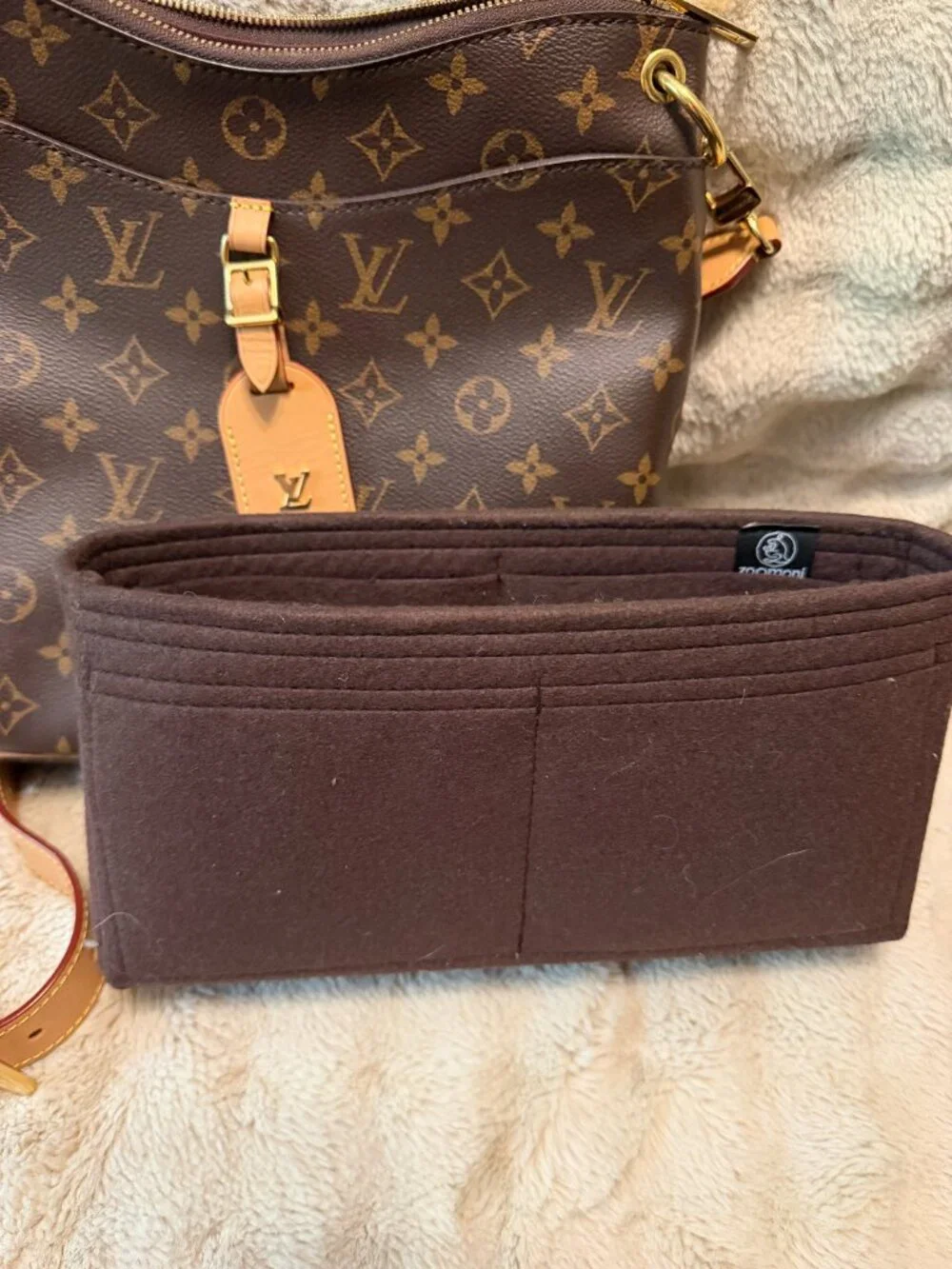 Louis Vuitton Odeon MM Monogram Large Crossbody Brown Tan